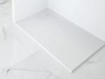 Receveur de douche design, avec évacuation d'eau en angle à 17 x 17 cm, Largeur 100 à 200 x l. 70 à 100 cm, anti glissant, fabrication sur mesure au cm, LIVRAISON OFFERTE